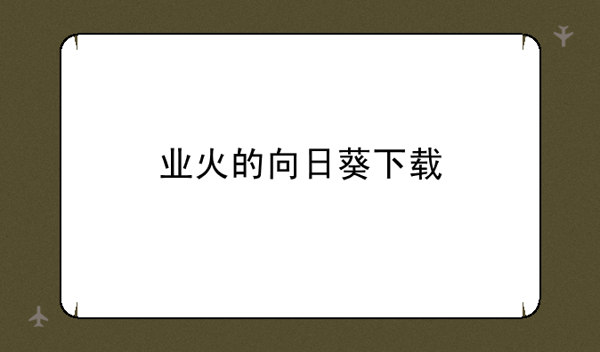 业火的向日葵下载