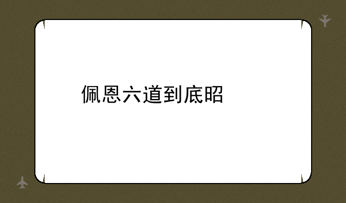 佩恩六道到底是谁