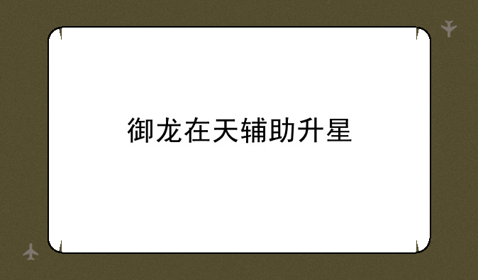 御龙在天辅助升星
