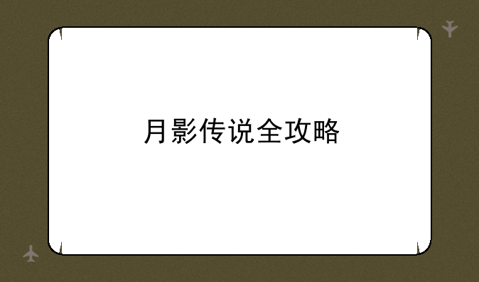 月影传说全攻略