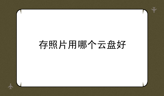 存照片用哪个云盘好