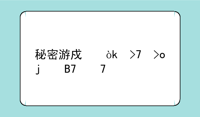 秘密游戏：反叛的名词解释