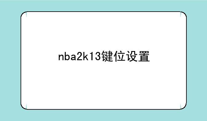 nba2k13键位设置